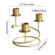thumbnail image 3 of Candelabros curvos de 3 cabezas para decoración de mesa | Elegante centro de mesa de candelabro de metal | Decoración romántica para cenas de Navidad y bodas | Candelabro de hierro dorado y negro, 3 of 5