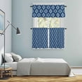 thumbnail image 5 of Blue Boho Geometric Kitchen Curtains Sets for Windows 36 Inch Length, Farmhouse Southwest Motifs Art Rod Pocket Window Treatments Tier Curtains and Valances Set for Bedroom/Bathroom, 5 of 8