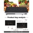 Induction Cooktop 2 Burner 110V Vertical Electric Stove Top
