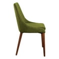 thumbnail image 3 of Palmer Mid-Century Modern Fabric Dining Accent Chair in Green Fabric 2 Pack, 3 of 8