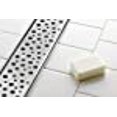 thumbnail image 2 of DreamDrain Professional Stainless Steel Linear Drain with Rain Pattern Grate - Easy Installation Shower Drain Kit with Hair Catcher (28 x 2.75 Inches), 2 of 10