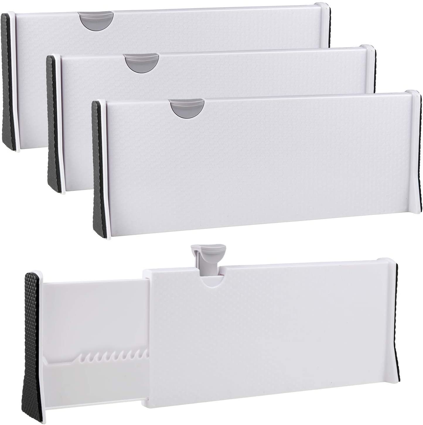 3 Pack Deep Drawer Dividers 5 Inch High, Expandable from 1322 Inches