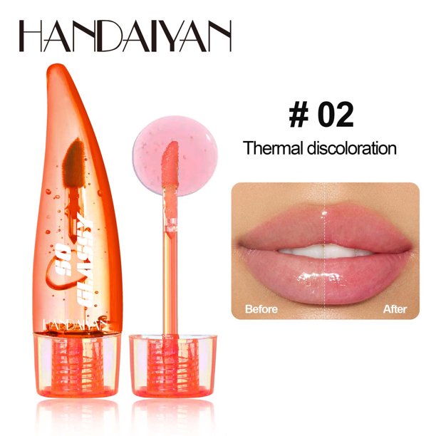 Teissuly Aloe Color Changing Lip Gloss Lipstick Colored, Shiny Lipstick, Clear To Pink, Moisturizes Transparent Lips 4ml Teissuly WER202401226269