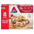 thumbnail image 1 of Atkins Chocolate Almond Caramel Protein Meal Bar, High Fiber, 15g Protein, 1g Sugar, 3g Net Carbs, Meal Replacement, Keto Friendly, 8 Count, 1 of 5