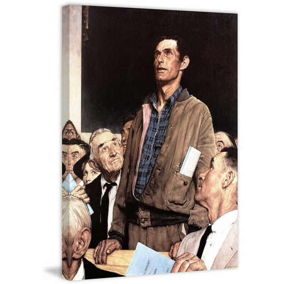 Marmont Hill "Freedom Of Speech" by Norman Rockwell Painting Print on Canvas