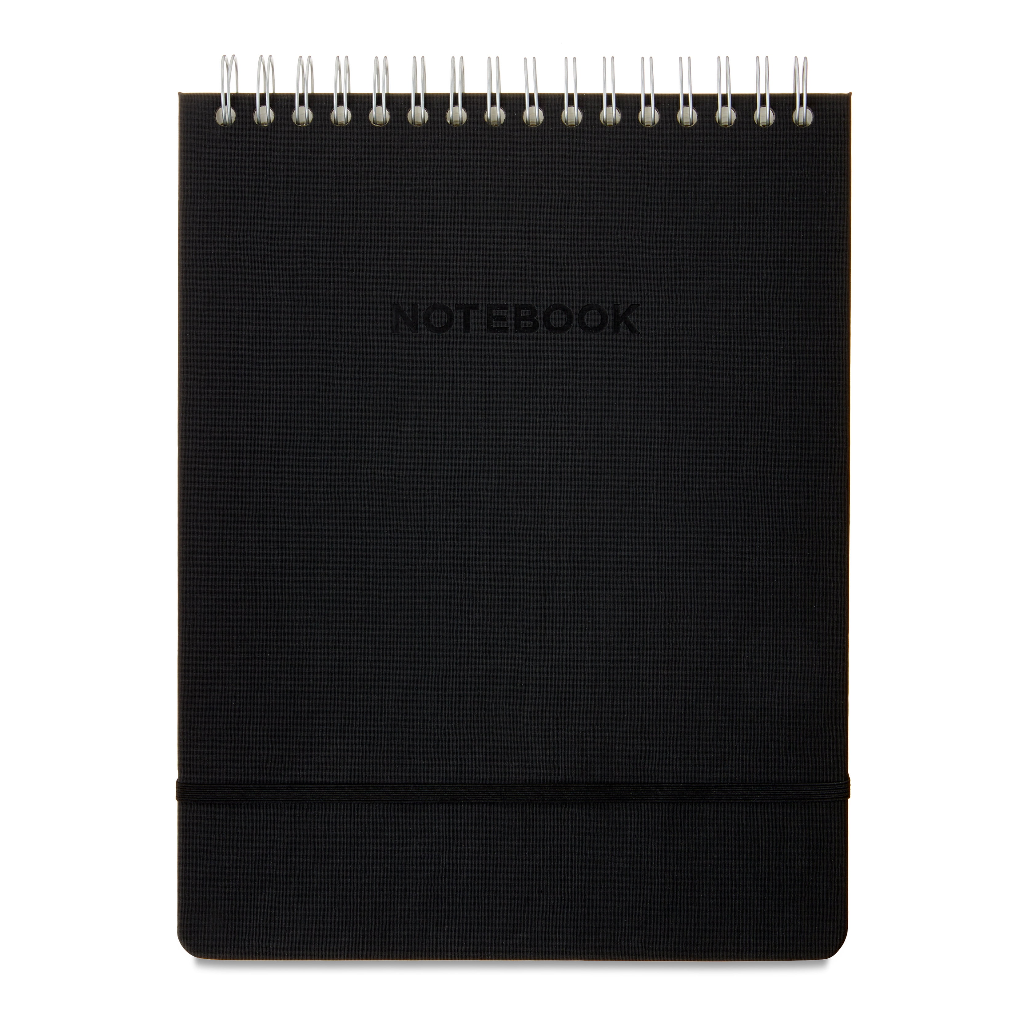 Pen+Gear Top Spiral Simulated Leather Notebook, Black, 8.5" x 11", 80 Ruled Sheets, 160 Pages