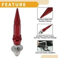 thumbnail image 3 of Tornillos de matrícula universales para motocicleta M6 de Unique Bargains, 82 mm, kit de tornos de matrícula antirrobo de aleación de aluminio rojo, 4 piezas, 3 of 6