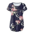thumbnail image 3 of Njagoc3 Womens Trendy Summer T-Shirt with Heart Motif Lightweight Breathable Cotton for Casual Outings, 3 of 5