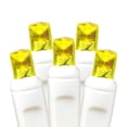 thumbnail image 2 of Novelty Lights 50 Light LED Battery Christmas Mini Light Set, White Wire, 18' Long Yellow, 2 of 6