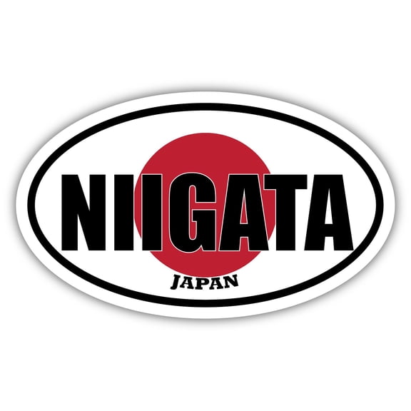 Niigata Japan Flag Oval Decal Vinyl Bumper Sticker 3x5 inches