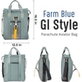 thumbnail image 3 of Farm Blue Quality Flight Bag - Medium Gray - Heavy Duty Nylon, Strong Shoulder Strap, Parachute Latch, Perfect for School, Office, and Outdoor Enthusiasts, Aviation Gift, 3 of 6