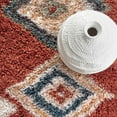 thumbnail image 2 of nuLOOM Rosemarie Bohemian Soft Shag Tassel 2' 6" x 10' Runner Area Rug, Red, 2 of 4