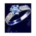 thumbnail image 5 of 1-3 Carat 18K White Gold Moissanite Rings for Women Gift D Color VVS1 Clarity Blue Diamond Rings S925 Sterling Silver Ring jewelry Moissanite Wedding Bands with Certificate, 5 of 9