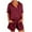 Wine, variant on Maean Summer Outfits for Women Short Sleeve V Neck Tops and Elastic High Waist Wide Leg Shorts Sets with Pockets