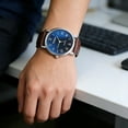 thumbnail image 6 of DESIGNICE Watches for Men,Precision Quartz Analog Watch,Comfortable Leather Strap Stylish Design Men'S Wrist Watches,Brown, 6 of 8