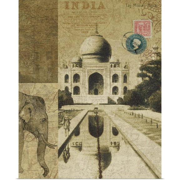 Great BIG Canvas | Rolled Poster Print entitled Voyage to India