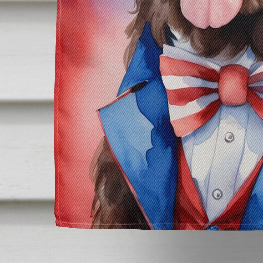 Newfoundland Patriotic American House Flag 28 in x 40 in