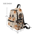 thumbnail image 3 of FORMRS School Backpack with Front Zippered Pocket 12" Student Travel Daypack, Beige Halloween Pumpkin, 3 of 6