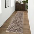 thumbnail image 3 of GLATTICE Runner Rug 2x8 Non Slips Rug Runner Super Soft Kitchen Runner Rug Printed Faux Wool Floral Thin Blue Rugs for Hallway Entryway Laundry Room Bedroom, Rust Brown Red, 3 of 7