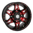 thumbnail image 1 of 4/156 STI HD7 Alloy Wheel 14x7 4.0 + 3.0 Matte Black/Radiant Red for Polaris RANGER 800 HD 2010-2012, 1 of 1
