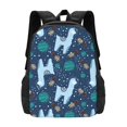 thumbnail image 3 of Balery Alpaca Astronaut in Space Backpack for Men and Women - Durable 600D Oxford Cloth -Large Capacity, Water-Resistant School, Travel, and Hiking Bag, 3 of 9