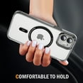 thumbnail image 3 of Decase Magnetic Case for iPhone 11,Compatible with Mag-safe,Military-Grade Protection,Slim Stylish Non-Yellowing Shockproof Case for iPhone 11,Clear Anti-Scratch Back Cover,Black, 3 of 8