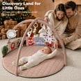 thumbnail image 5 of Baby Gym Play Mat, Caveen Baby Playmat Activity Mat with 6 Detachable Toys for Stage-Based Sensory & Motor Skill Development, Easy to Install & Clean, Baby Essentials, Khaki, 5 of 9