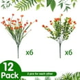 thumbnail image 2 of 10 Bundles Artificial Flowers Outdoor, UV Resistant Faux Artificial Plants Shrubs Plastic Flower Bulk for Hanging Planter Porch Window Home Wedding Fall Summer Decor (Orange), 2 of 5