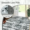thumbnail image 6 of Garvee 8'x10' Modern Abstract Area Rugs, Machine Washable Rug Print Pattern Non Slip Floor Carpet, Low Pile Indoor Foldable Rug for Living Room Bedroom Dining Room, Gray and Black, 6 of 9