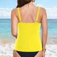 thumbnail image 4 of NMMUED Womens Tankini Tops Only Tummy Control Swim Tank Top Ruched Swimsuit Top Bathing Suit Top No Bottom Yellow S, 4 of 6