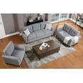 thumbnail image 4 of Modern Living Room Sofa Set Linen Upholstered Couch Furniture for Home or Office ,Light Grey-Blue,(1+2+3-Seat,Old Sku:SG000373AAA), 4 of 9