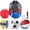 Blue, variant on GYA 6 Pcs Sport Ball Set Includes Official Size Soccer, Basketball, Football, Volleyball, Playground Ball, Baseball with Bag & Pump Back to School Gift for Teens Outdoor Sport Play