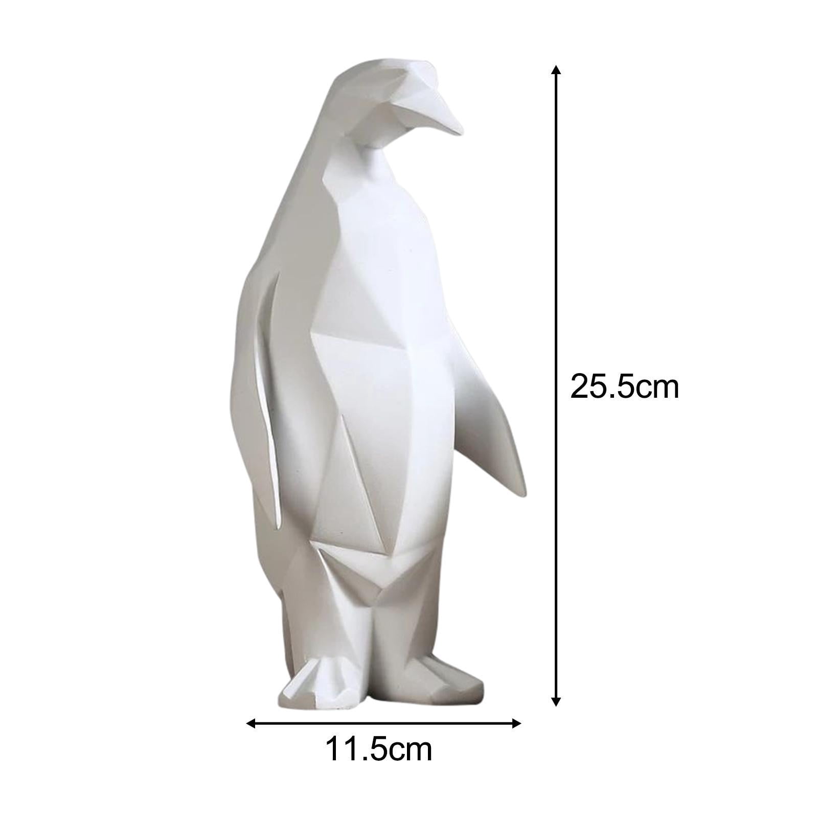 CoudarTitie Penguin Bird Sculpture Figurine Collectable Craft Decorative Ornament Resin Animal Statue Yard Art Ornament Backyard Fairy Garden Accessories Flamingo Garden Stake for Housewarming