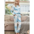 thumbnail image 4 of Ensemble Pyjama Imprimé Cravate pour Femmes Pjs Loungewear Sleepwear, 4 of 5