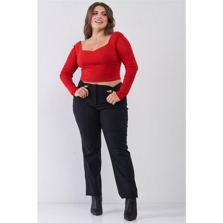 Plus size shop red mesh top