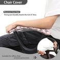 thumbnail image 3 of SCRAWLGOD Butterfly Yellow Pink Stretchable Office Chair Arm Slipcovers Cozy Removable Desk Chair Armrest Protector Universal Computer Chair Arm Covers, 2 Pcs Set, 3 of 6