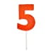 thumbnail image 3 of Meri Meri Coral Number 5 Candle, 3 of 6