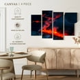thumbnail image 4 of Elephant Stock Holuhraun Lava Flow Wall Art - Horizontal Multi Panel Canvas - Living Room Wall Decor - Nature Multi Panel - Blue And Black Decor - 24" x 14", 4 of 4