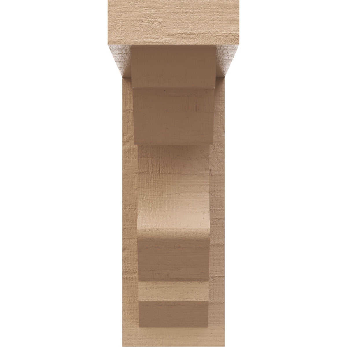 3"W x 6"D x 9"H Classic Sheridan Rough Cedar Woodgrain TimberThane Corbel, Primed Tan