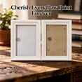 thumbnail image 2 of White Pets' Memory Frame, Dual Foldable Paw Print Frame Kit with Soft Clay Impression Pad, Excellent Wood, Transparent Glass, Elegant Home Decor, Unique Personalized Pet Present for Pet Lovers, 2 of 7