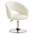 thumbnail image 2 of Furniliving Modern Swivel Accent Chair Adjustable Vanity Chairs MakeUp Chair for Bedroom, Sherpa -White, 2 of 8
