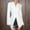 White, variant on CaComMARK PI Sale Women's Blazers Business Casual Elegant Slim Fitted One Button Wraped Peplum Work office Suit Jackets White 4(S)