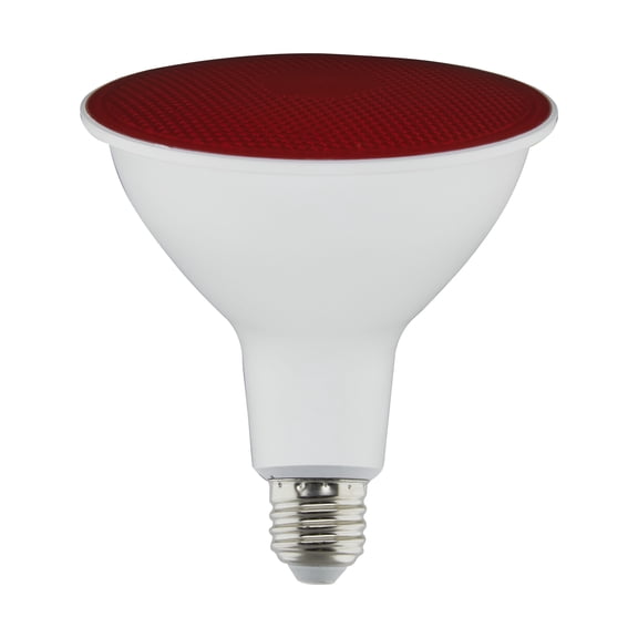 Satco (S29480) 11.5 Watts, Par38 Led; Red; 90 Degree Beam Angle; Medium Base; 120 Volt Ideal For Use In Christmas Illuminatio, Soffit, Under Eave Christmas-Red 11.5Par38/Led/90'/Red (12 Pack)