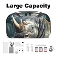 thumbnail image 3 of Rhinoceros Portable Oxford Cloth Waterproof Charger Case and Electronic Travel Case Organizer, Small Outdoor Storage Box for PC Case - 5.9x9.44x3.14 in., 3 of 6