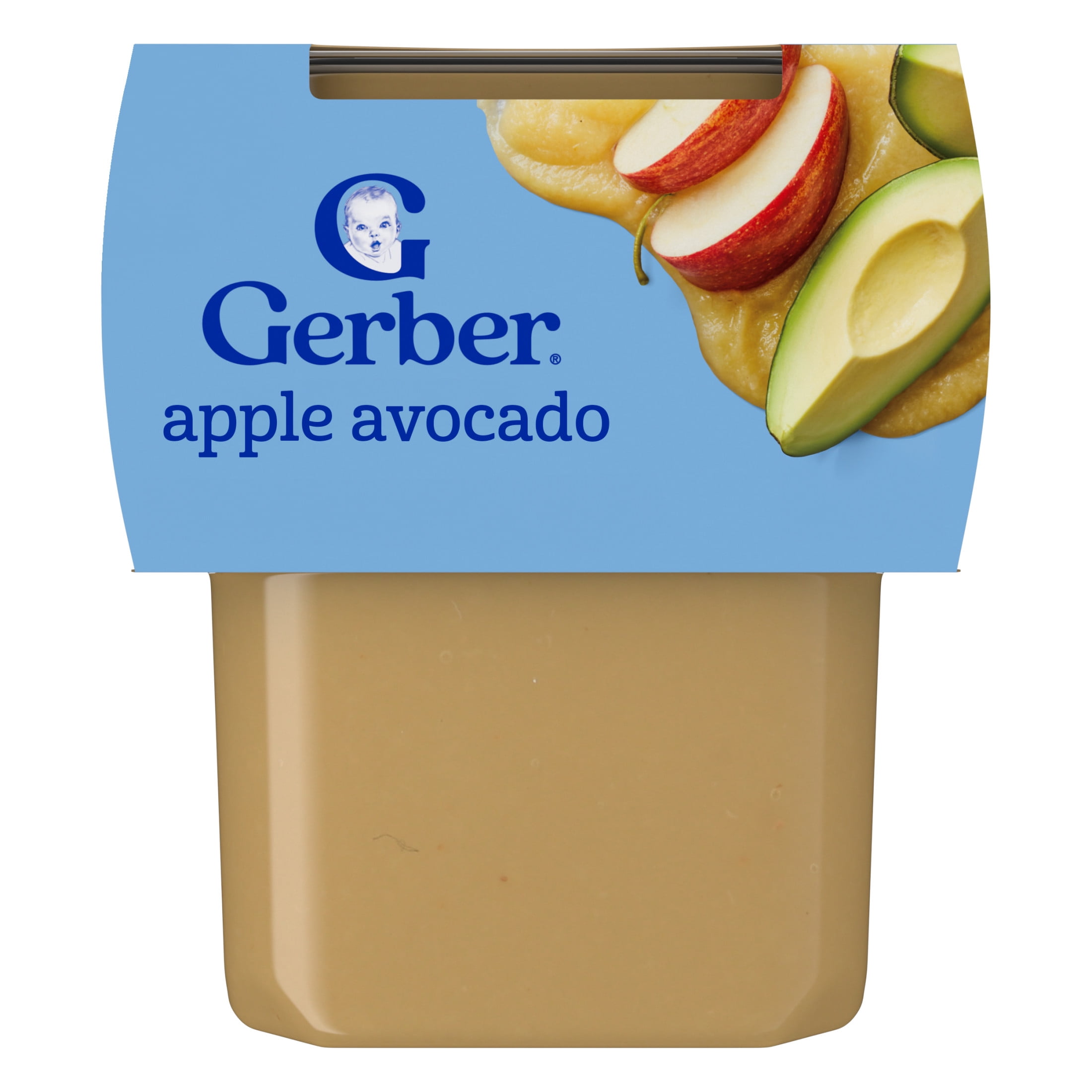 (8 pack) Gerber 2nd Foods, Apple Avocado Baby Food, 4 oz Tubs (2 Pack)