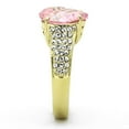 thumbnail image 4 of Luxe Jewelry Designs Women's Gold Ion Plated Engagement Ring with Rose CZ - Size 8, 4 of 4