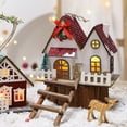 thumbnail image 5 of Decoración Navideña Colgante de Casa de Madera Adornos Navideños Luminosos de Bricolaje Adornos de Escritorio Adornos Colgantes B, 5 of 5
