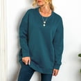 thumbnail image 2 of WEAIXIMIUNG Chandails en Molleton pour Femmes Pull Décontracté Ample avec Prêt à Bouche Couleur Unie Manches Longues Col Rond, 2 of 6