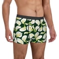 thumbnail image 5 of Men's Boxer Briefs, Calla Lily Flowers Petal Soft Comfy Mens Underwear Boxer Briefs Breathable With Widen Waist, 5 of 7