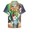 thumbnail image 3 of Animaniacs Mens Hawaiian Shirt Loose Fit Shirts - Short Sleeve And Button Down Hawaiian Shirt for Men with Pocket, 3 of 7
